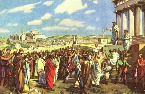 Софисты в Древней Греции перед публикой