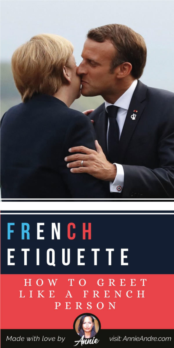 pintrest pin about how to greet like a french person like a french person