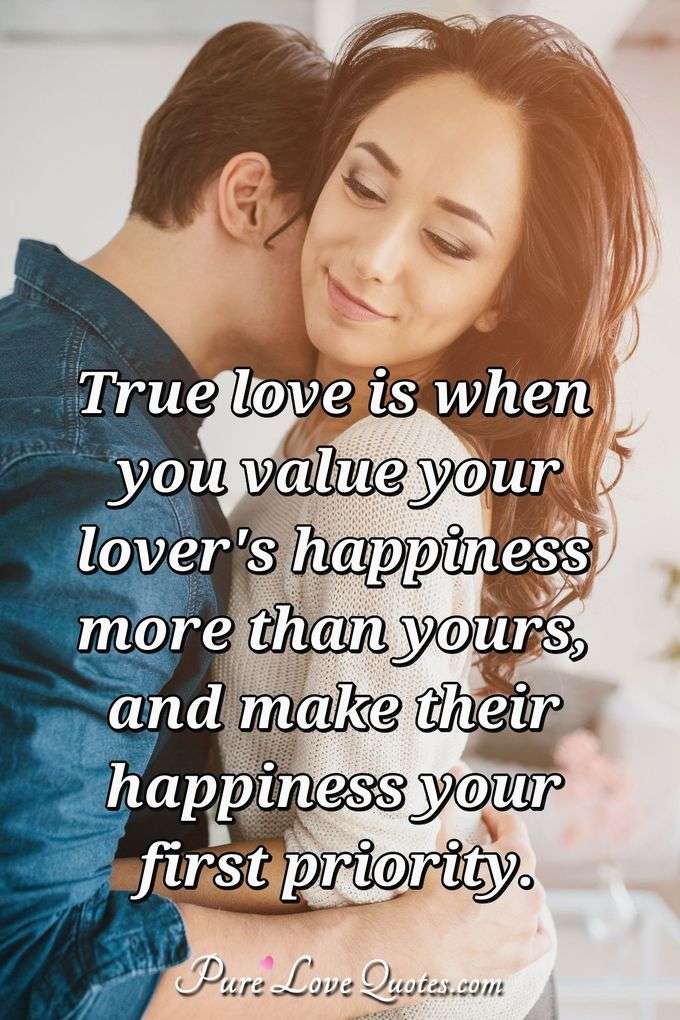 True love is when you value your lover